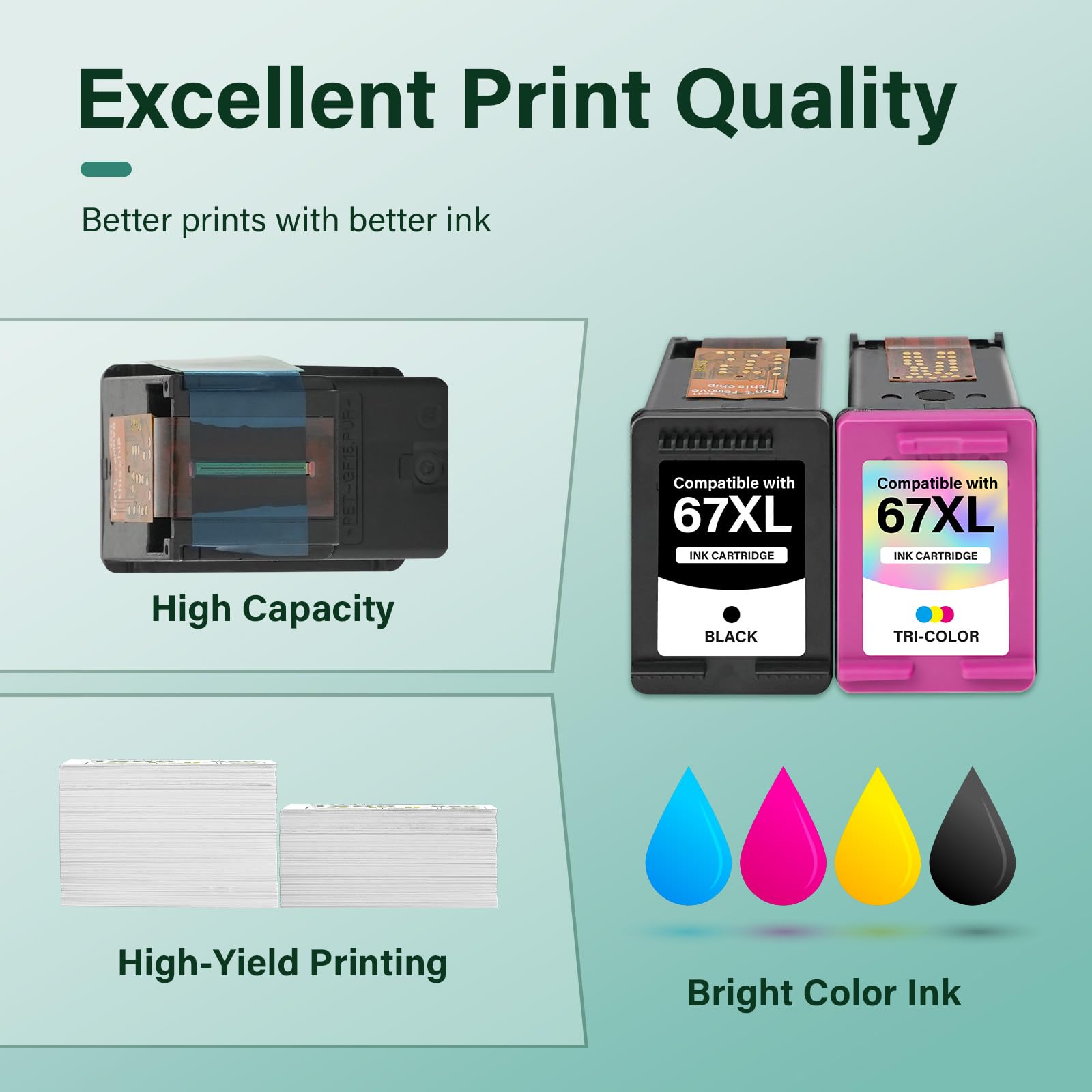 Cool Toner cartridges held in hand to show size and scale for quick replacement convenience