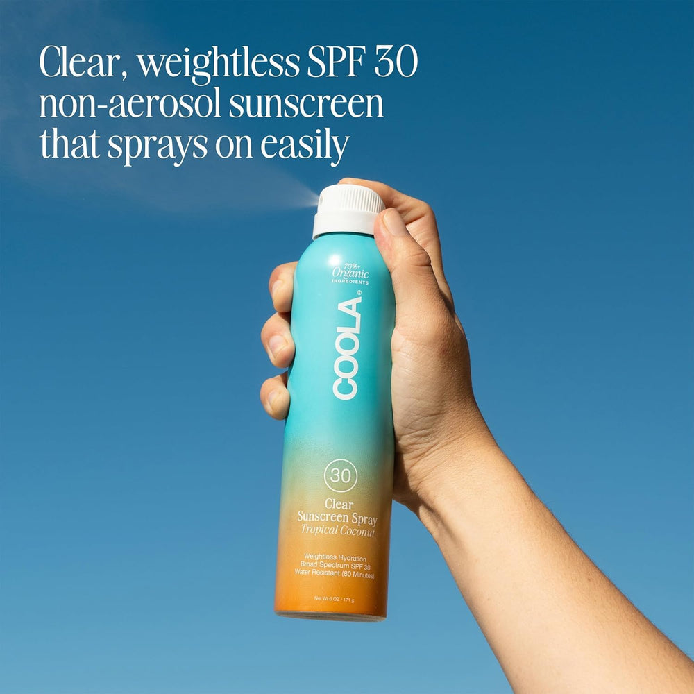 COOLA back label detailing water resistance and reef-compliant benefits