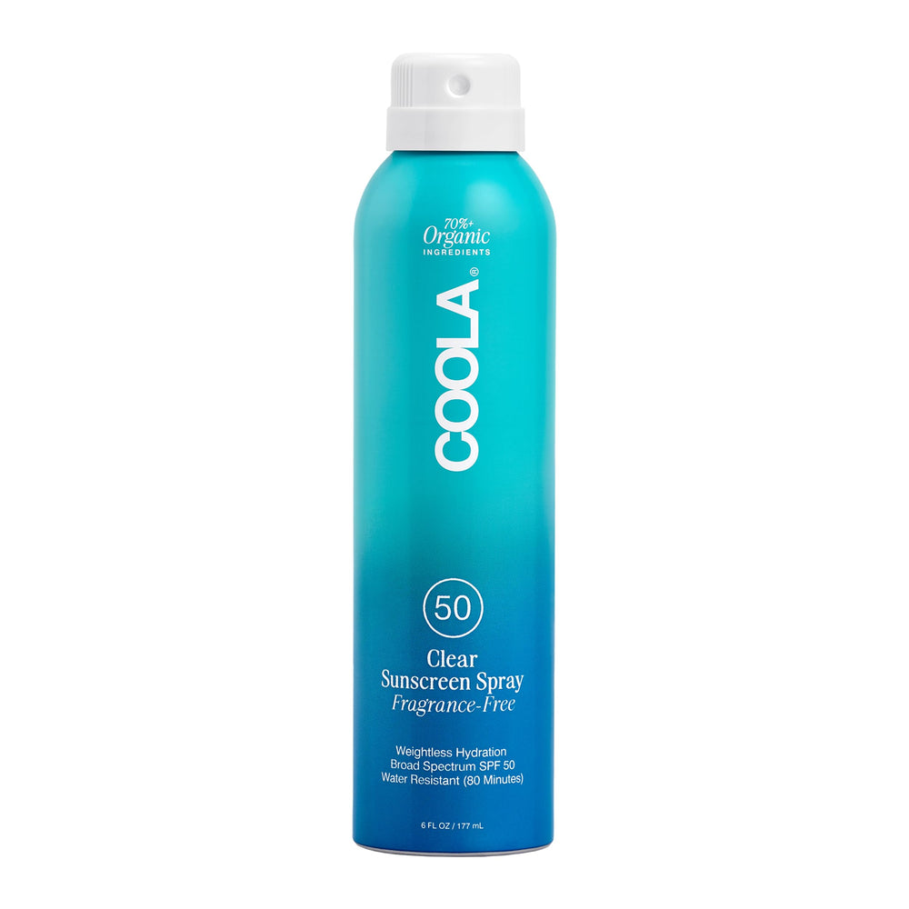 COOLA front label showing SPF 50 and fragrance free benefit