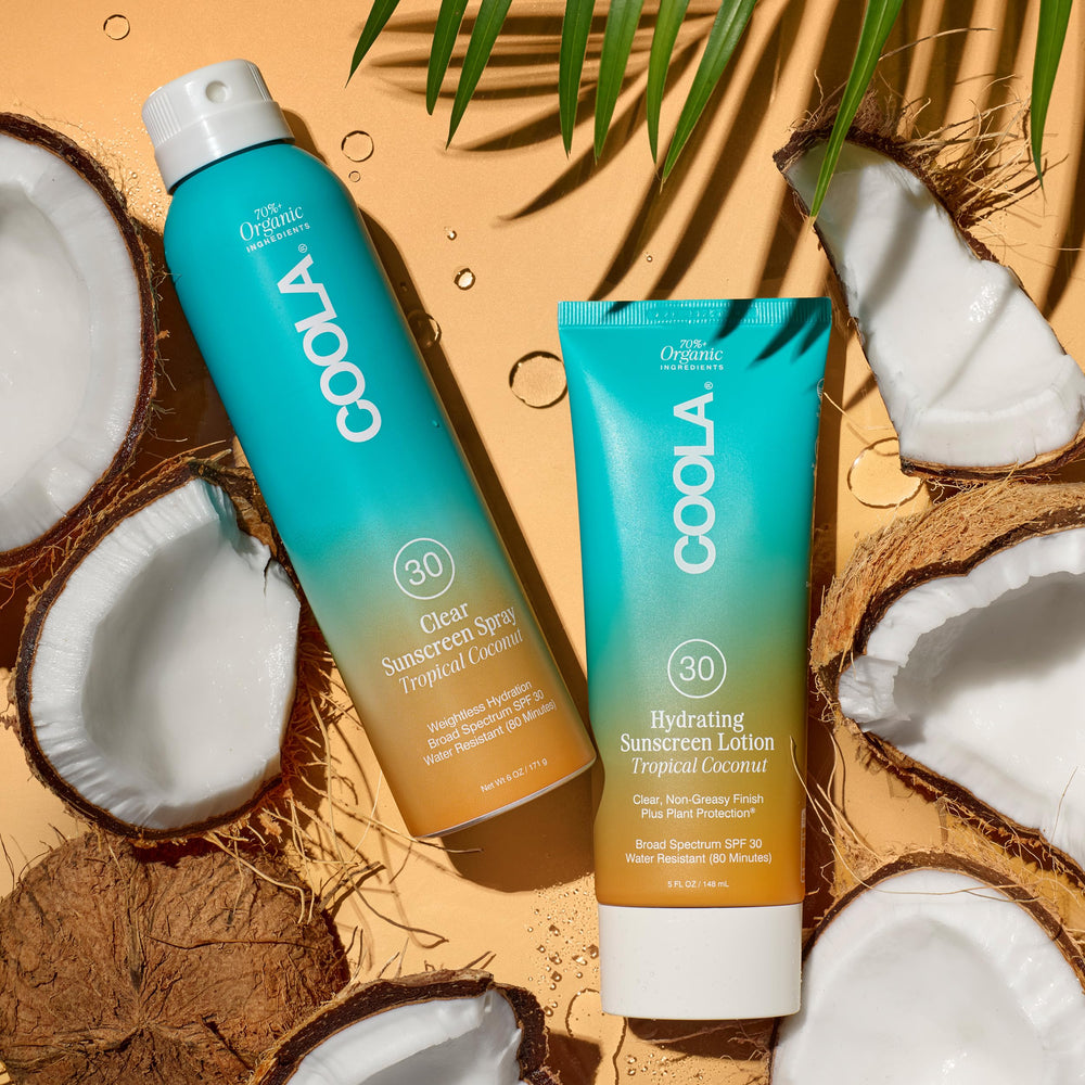 COOLA ingredients panel showing antioxidant-rich plant protection