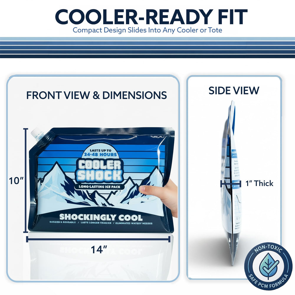 Cooler Shock nylon-reinforced surface detail, improves puncture resistance