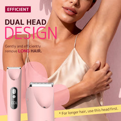 CoolHair wide trimmer head detail demonstrating strong cut for legs and arms