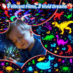 COOLNIGHT close-up of dinosaur film detail, clear shapes for playtime