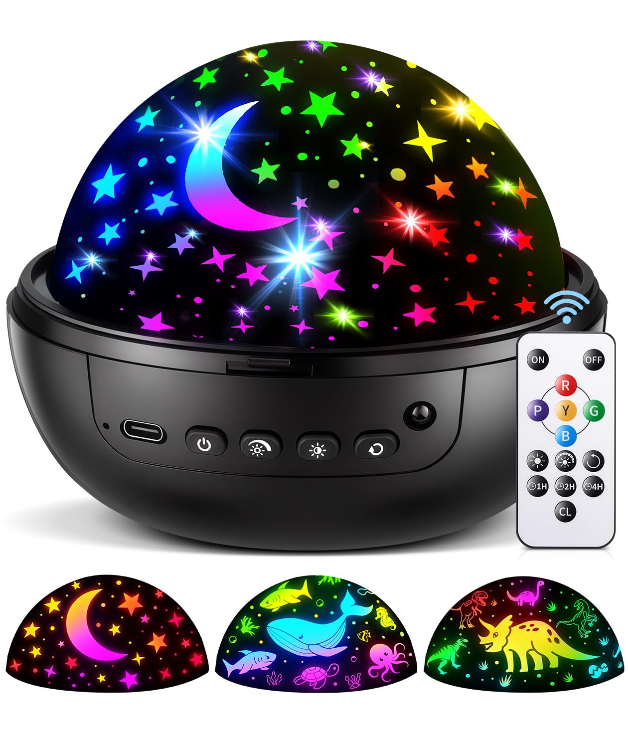 COOLNIGHT front view showing films and USB cable, easy setup benefit