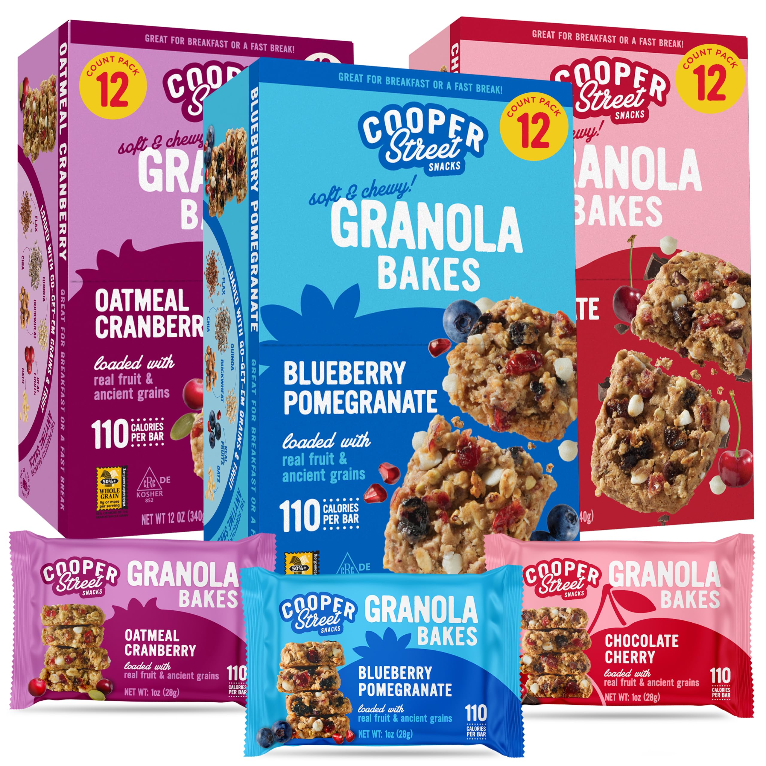 Cooper Street front packaging showing 36-count variety pack and flavors