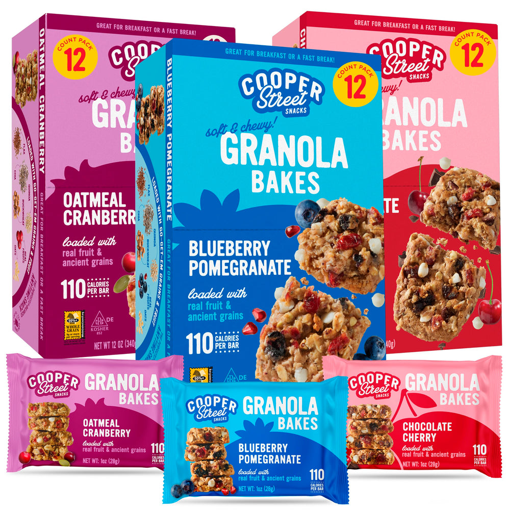 Cooper Street front packaging showing 36-count variety pack and flavors