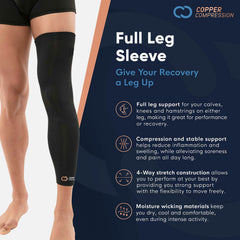 Copper Compression on runner demonstrating stable knee support during activity