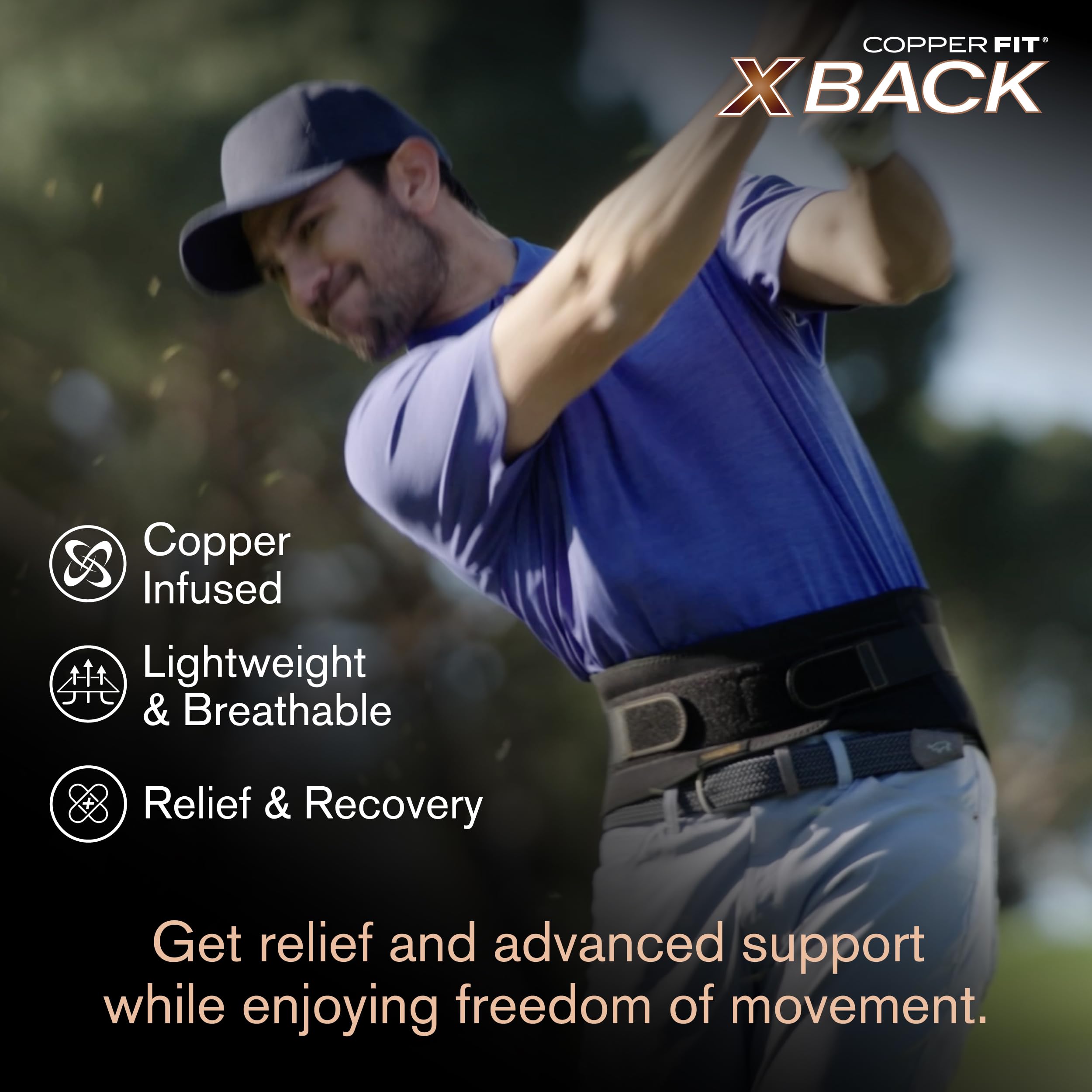 Copper Fit breathable fabric texture promoting airflow and long-wear comfort