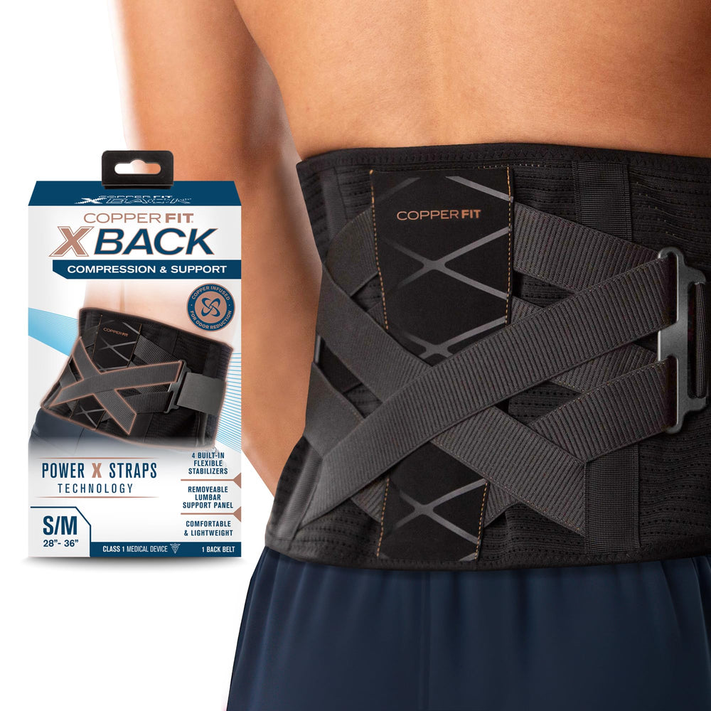 Copper Fit front view showing full brace and secure fit for posture support