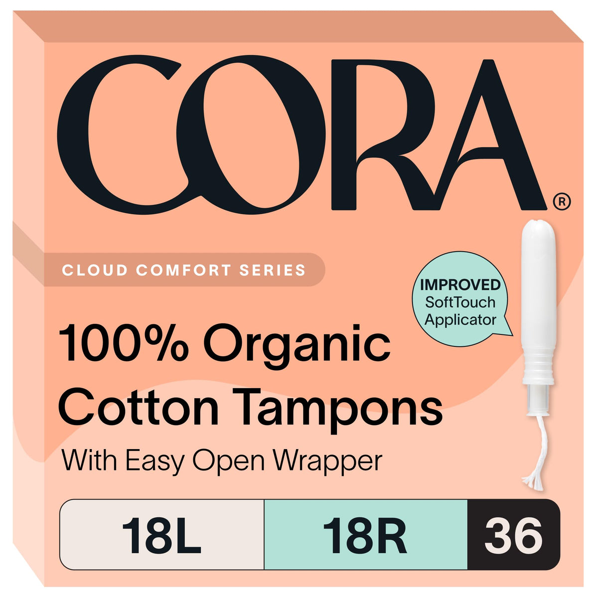 Cora front packaging showing multipack and benefits for convenient storage