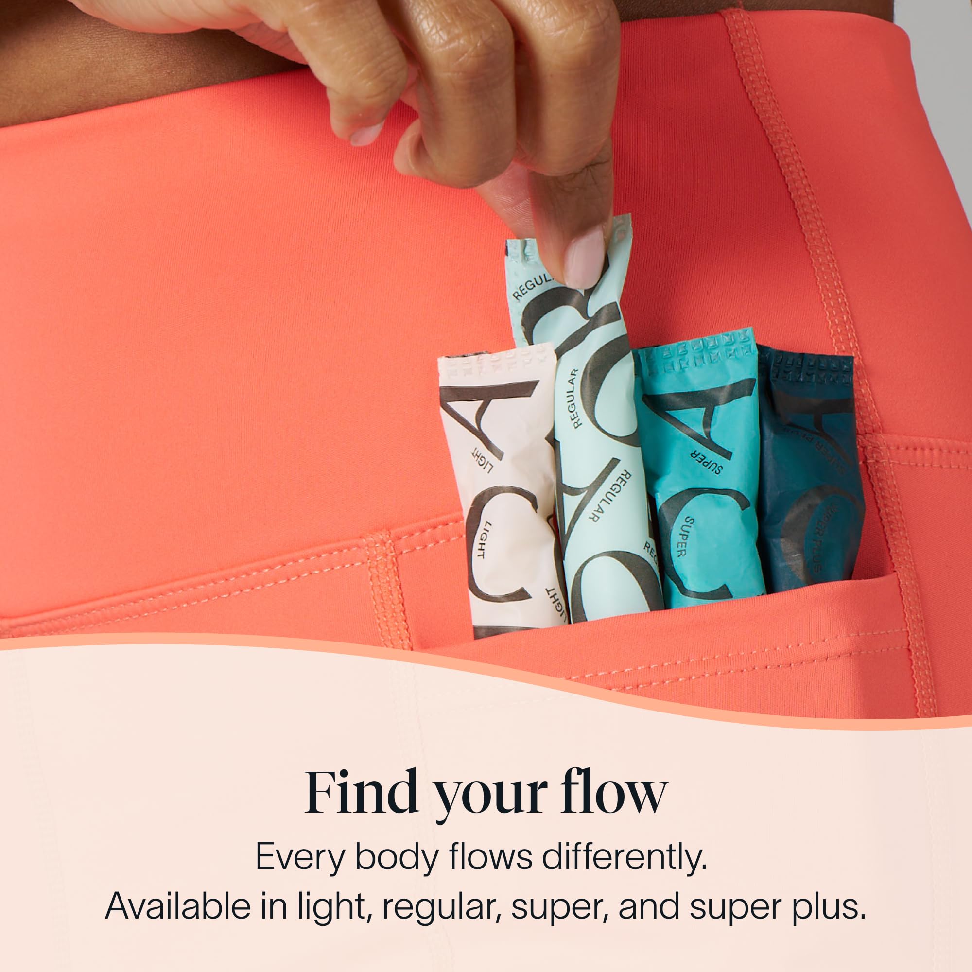 Cora open box with 36 tampons ready to use for reliable heavy-flow protection