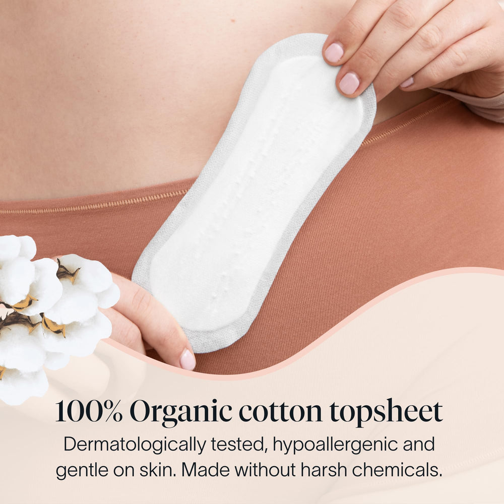 Close-up of Cora organic cotton texture highlighting gentle comfort