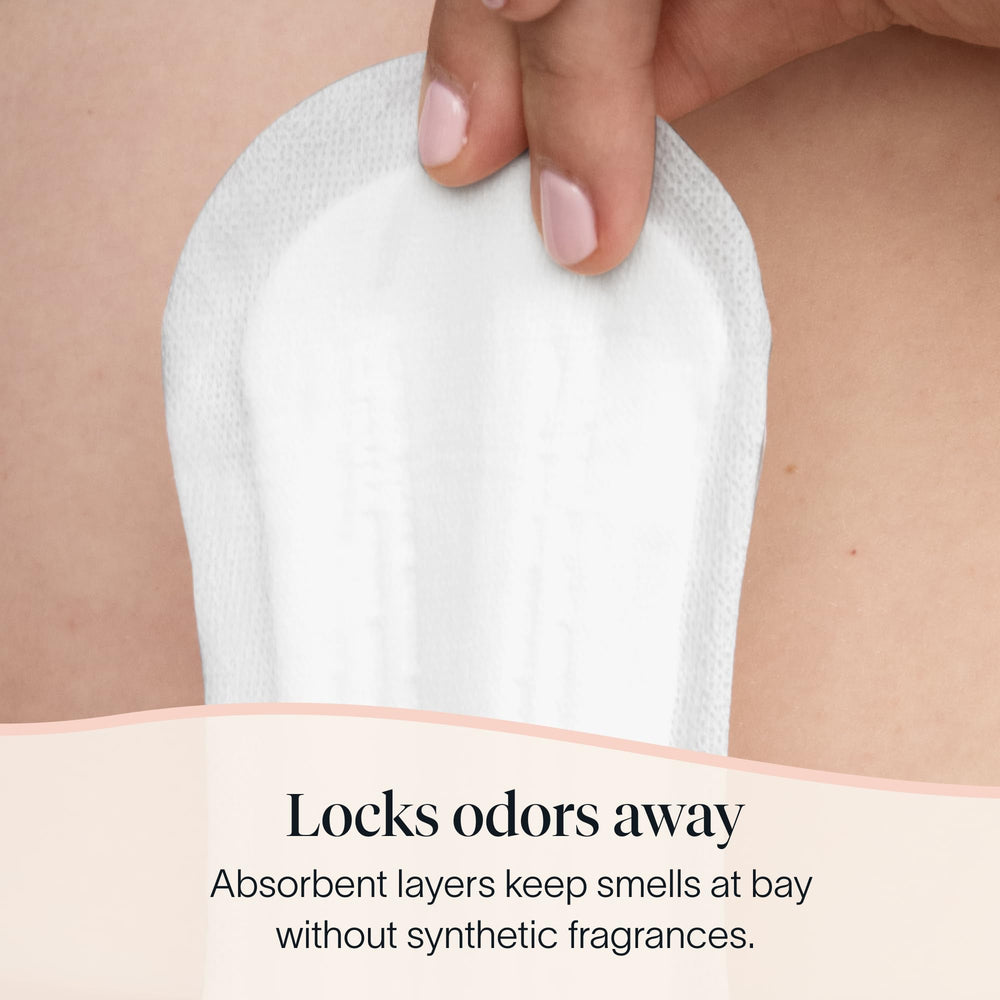 Open pack displaying multiple Cora liners for long-lasting supply