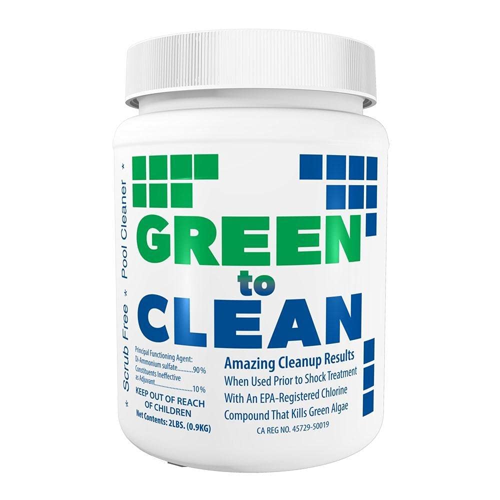 Coral Seas Green To Clean front packaging showing 2 lb container and label benefit
