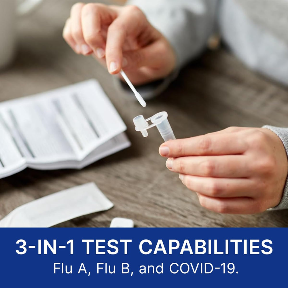 CorDx results readout showing separate Flu A, Flu B, COVID lines for clarity
