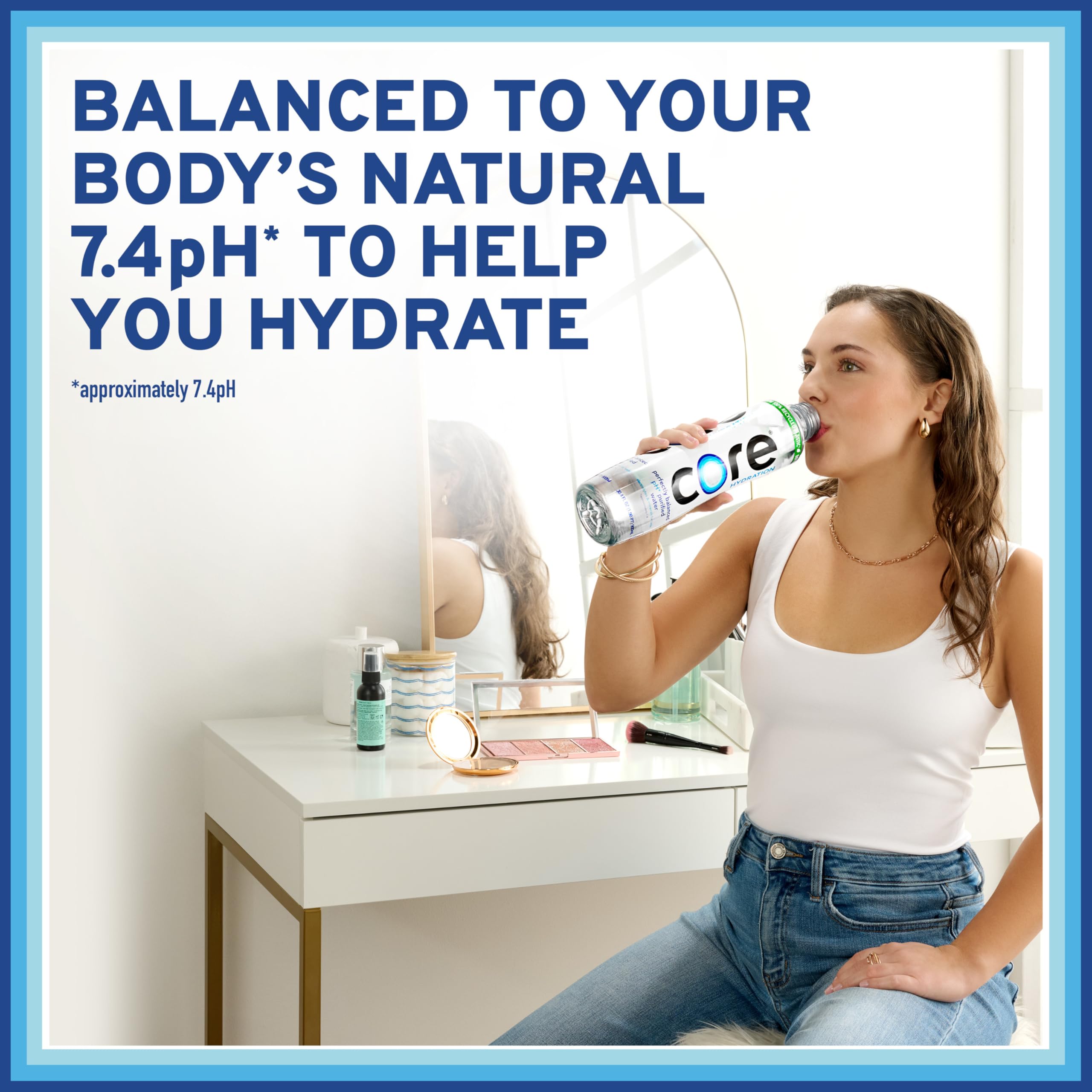 Core bottle on gym equipment conveying convenient workout hydration