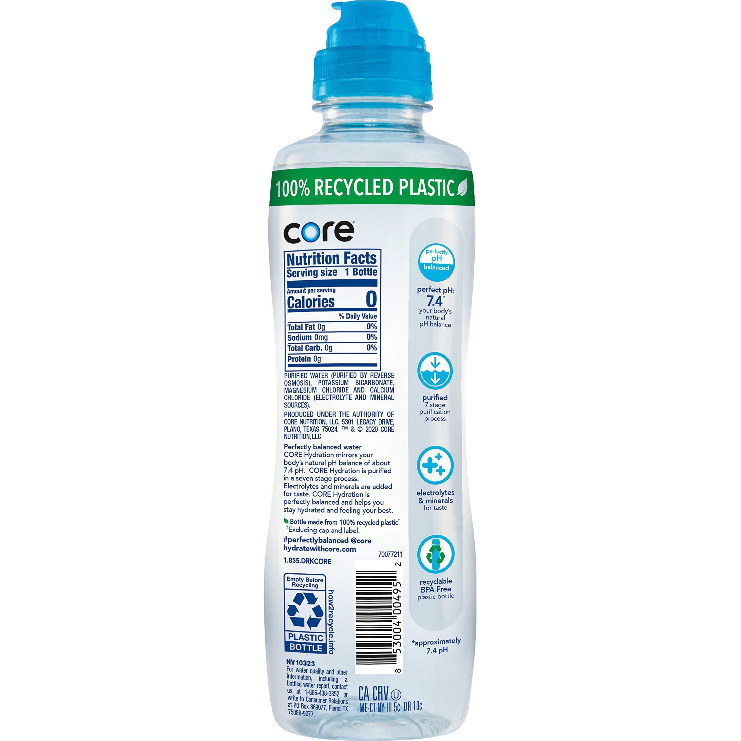 Core contoured silhouette held in hand for comfortable, secure grip