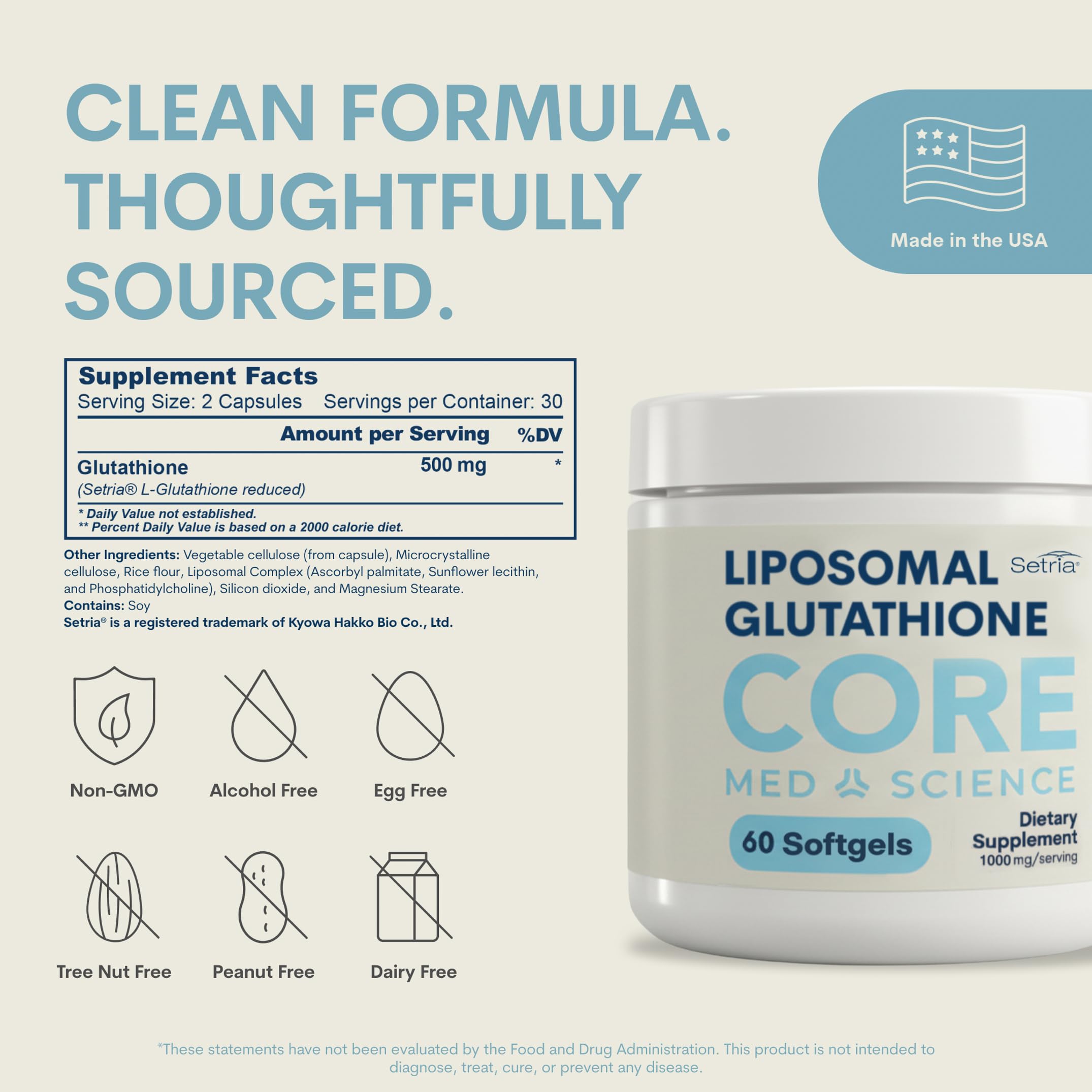 Core Med Science softgels resting in a hand showing portable daily dosing convenience