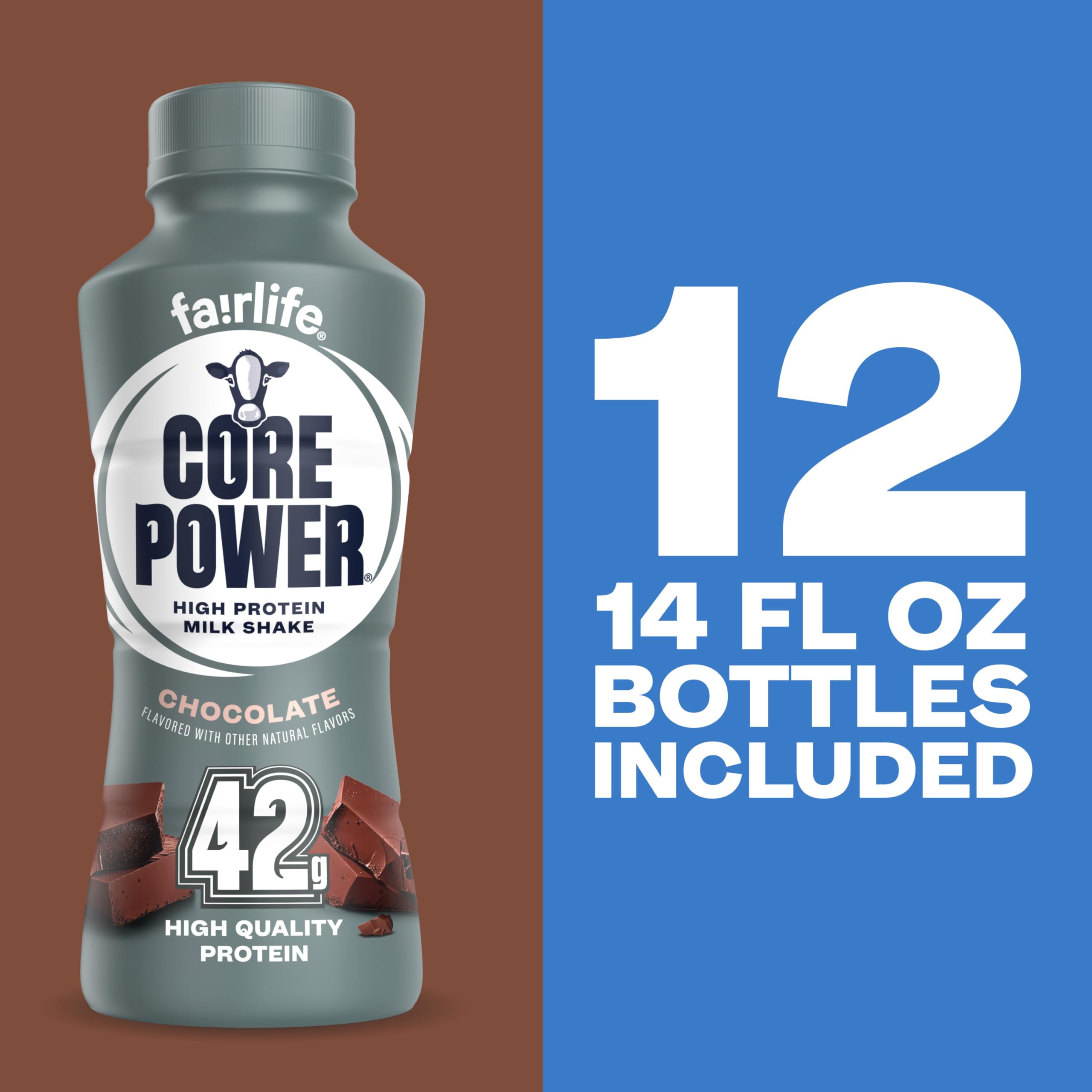 Core Power bottle in hand demonstrating bottle size and easy portability