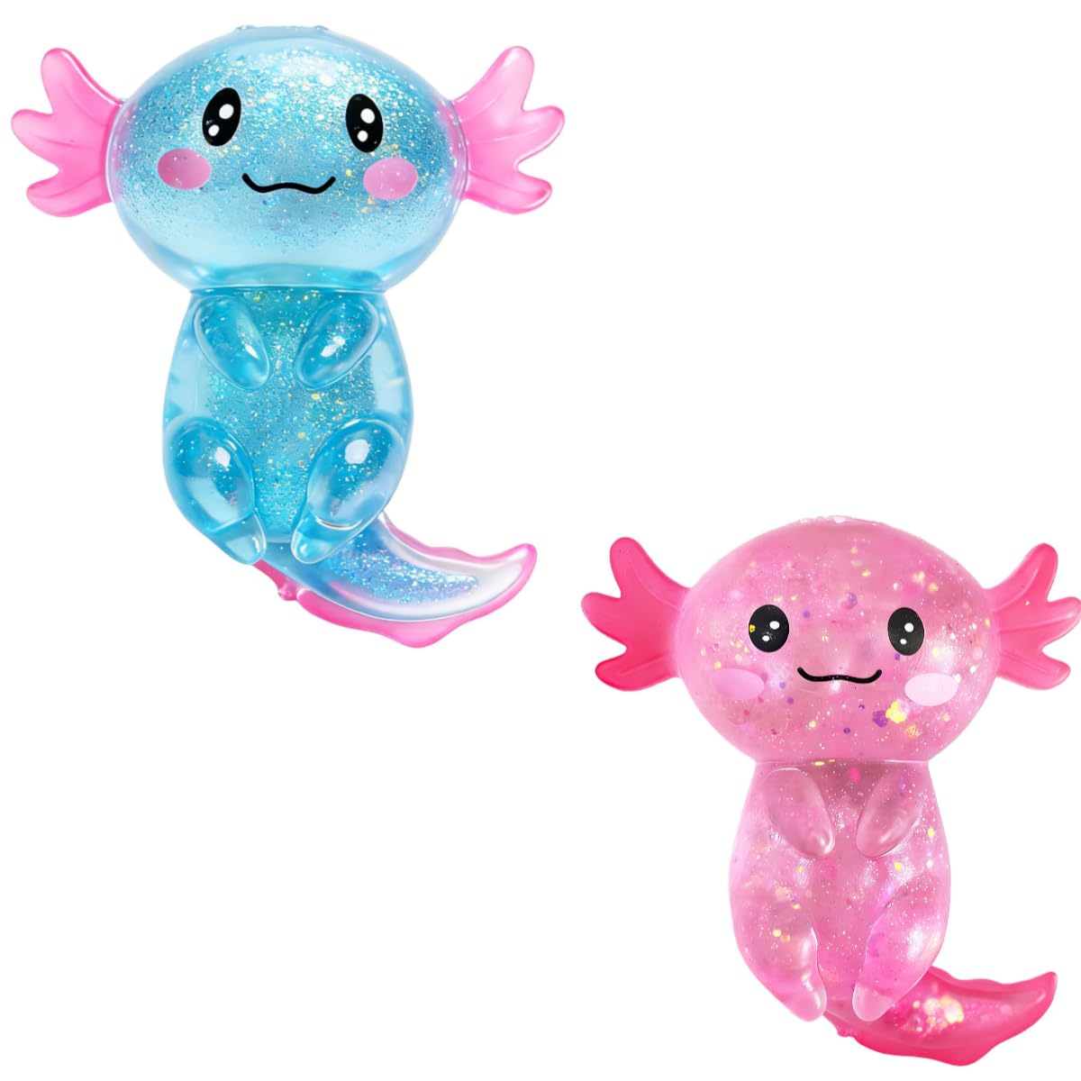 coroto axolotl front packaging showing two colorful squishy toys and brand clarity for gifting