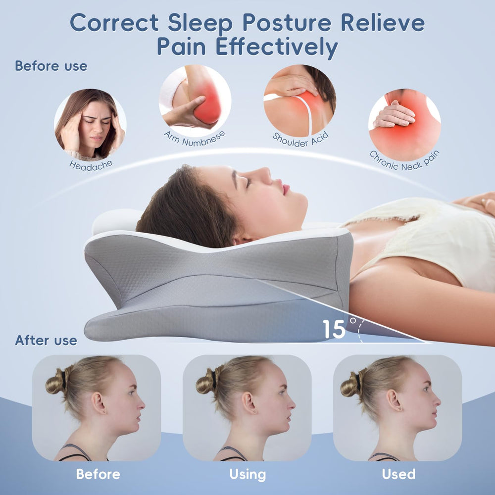 CosBed on bed in bedroom scene showing improved sleep posture