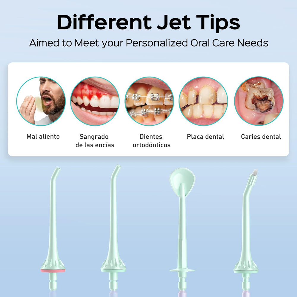 COSLUS set of replacement heads arranged to show hygienic refresh ability