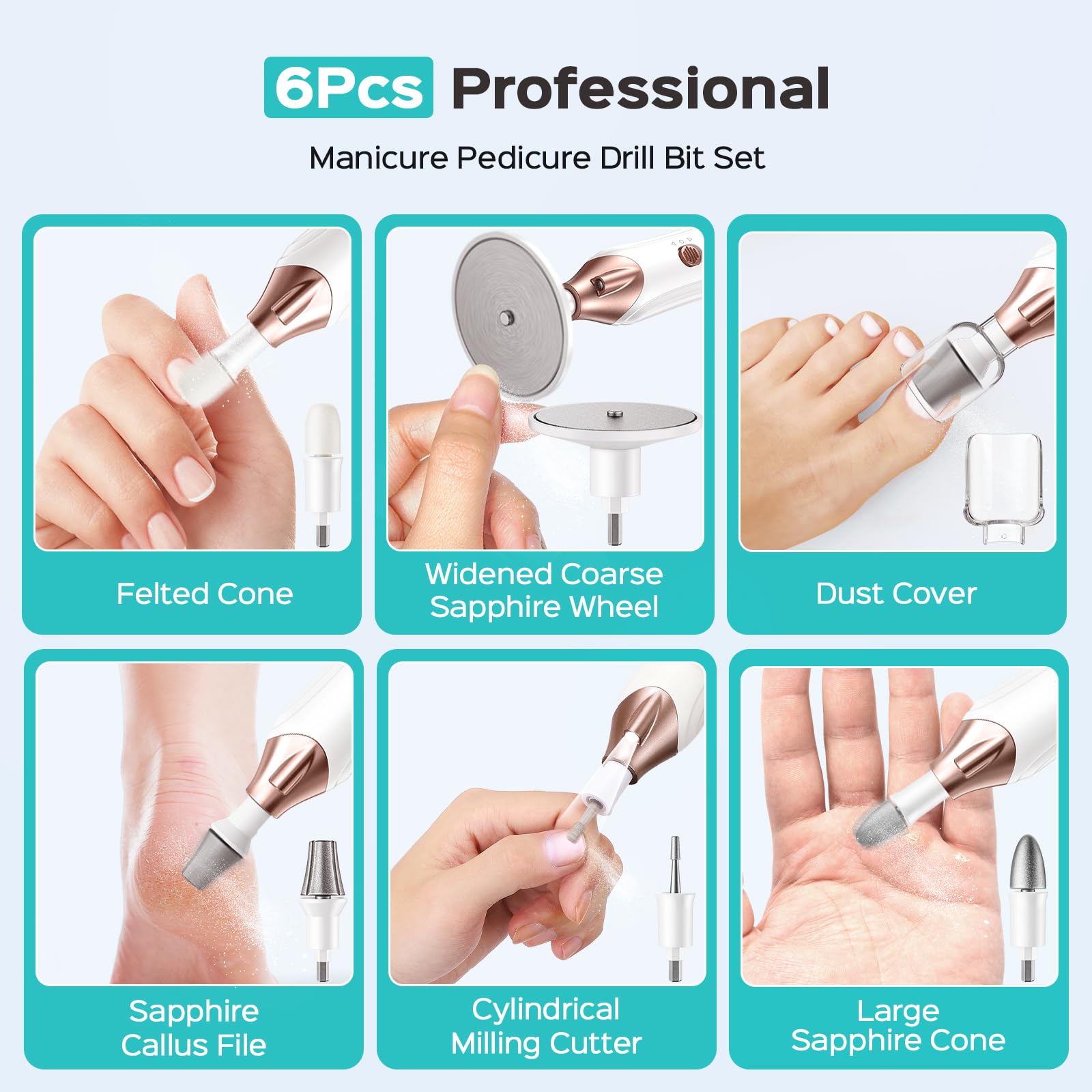 COSLUS C43 used in home pedicure scene showing salon-quality results at home