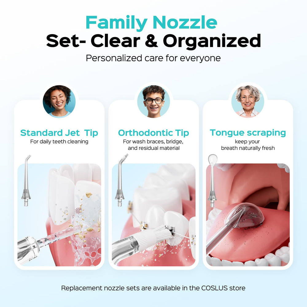 COSLUS C51 next to a toothbrush for size-scale comparison and space-saving benefit