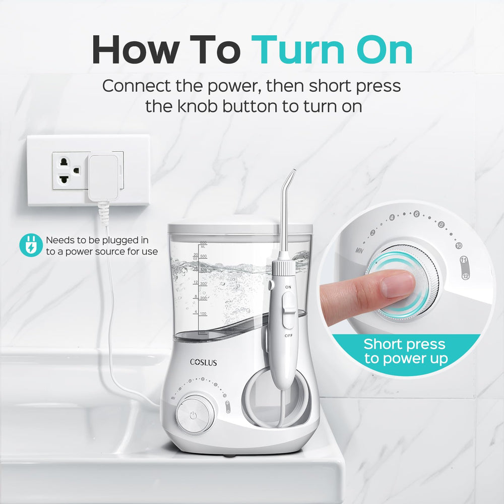 COSLUS E1 in bathroom lifestyle scene demonstrating daily routine convenience