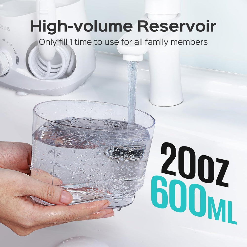 COSLUS E1 size comparison next to toothpaste tube showing compact family-ready scale