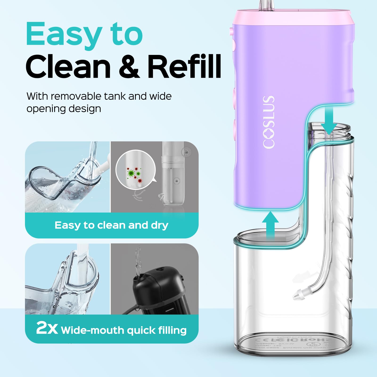 COSLUS T40 tongue cleaner demo reducing residue and freshening breath