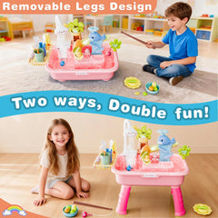 Cosminy accessories layout with vegetables and fishing tools enhancing imaginative play