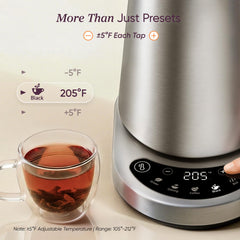 Cosori interior view showing built-in water level indicator for precise filling benefit