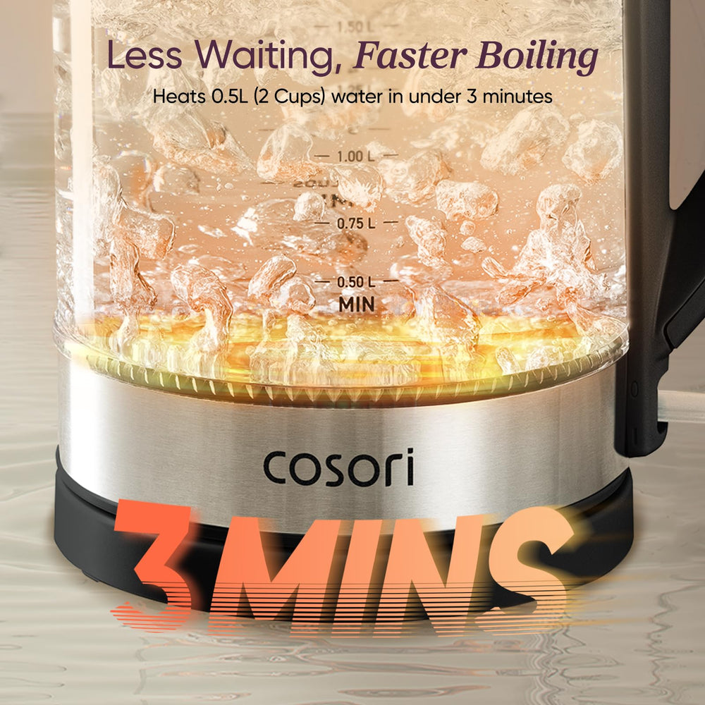 Cosori lid open showing wide mouth for easy cleaning and filling