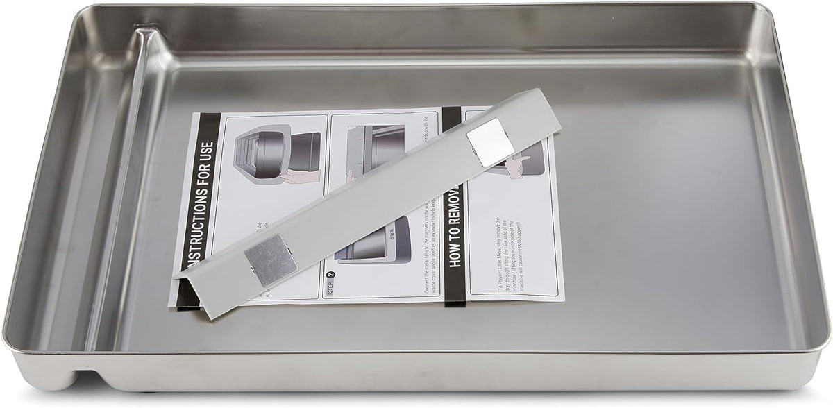 COSPARX front view of stainless steel tray showing durable build and fit