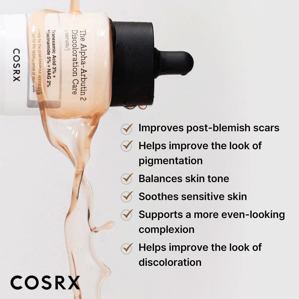 COSRX serum texture on hand showing lightweight absorption and finish