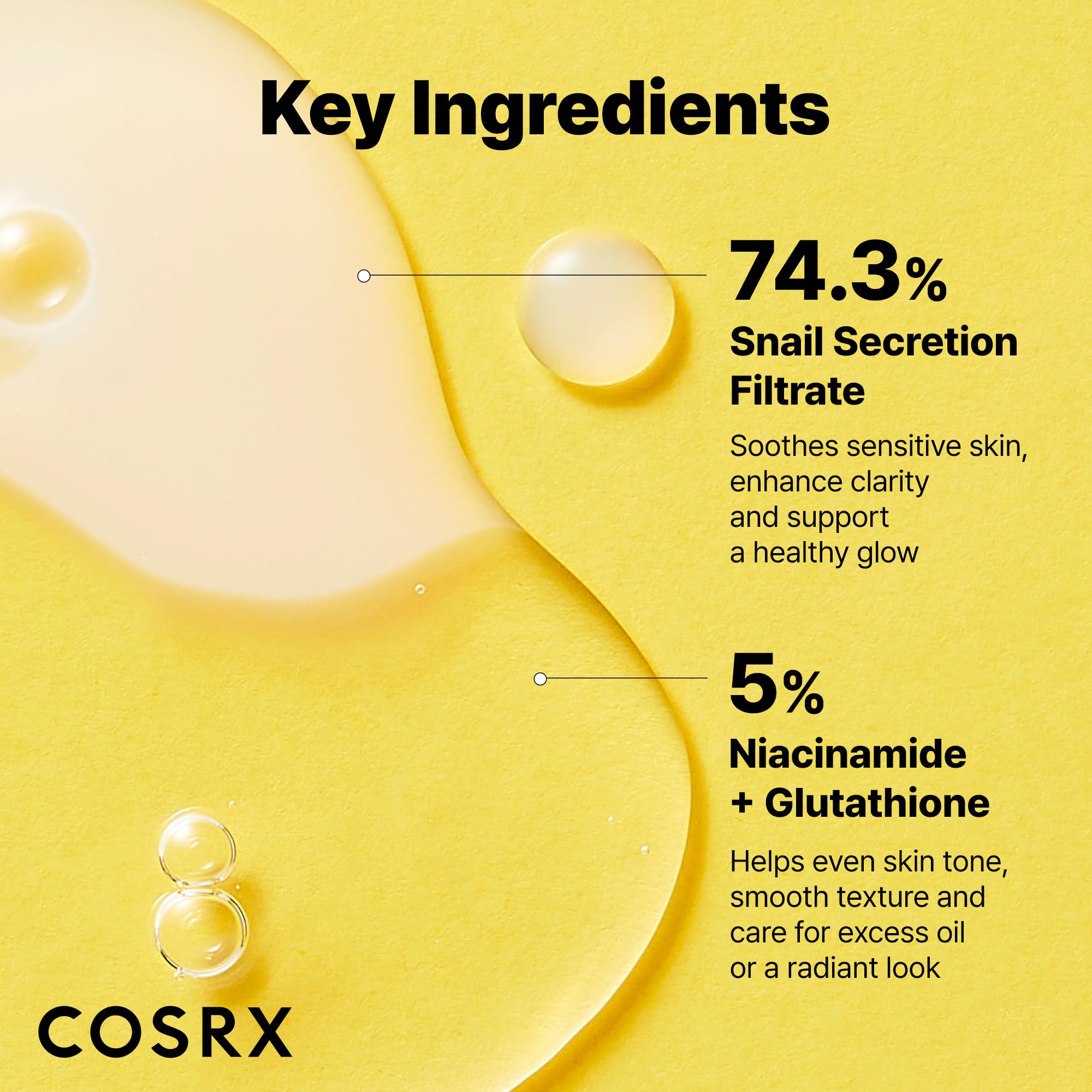 COSRX clear essence texture on fingertip for lightweight hydration