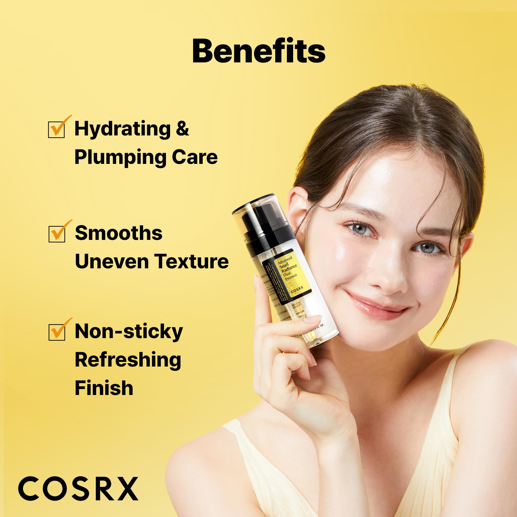COSRX droplet on skin demonstrating quick absorption and moisturization