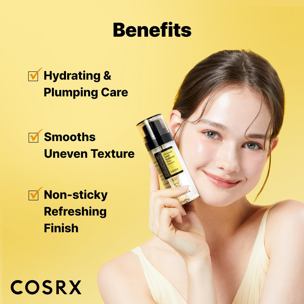 COSRX droplet on skin demonstrating quick absorption and moisturization