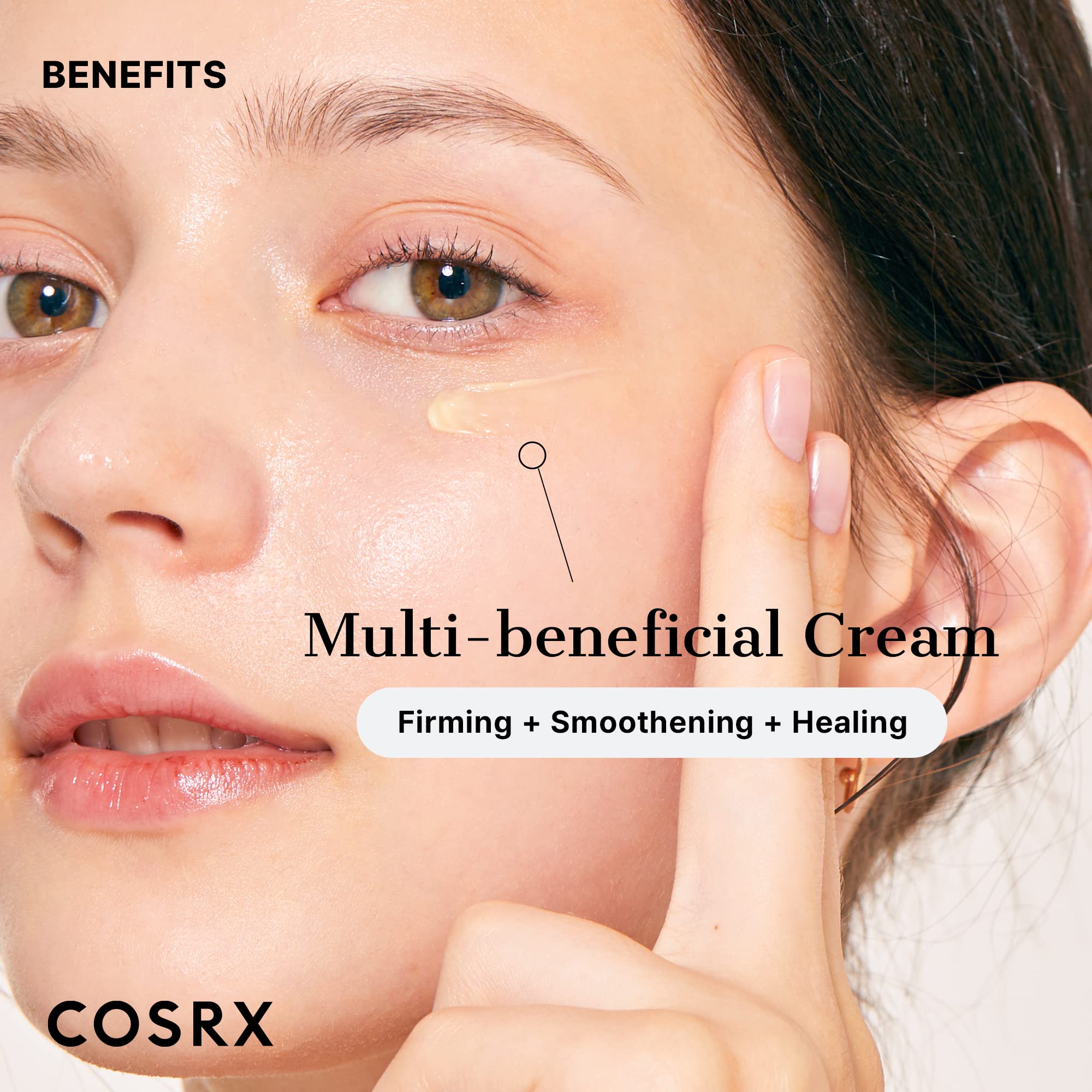 COSRX jar on bathroom counter in lifestyle setting suggesting nightly routine ease