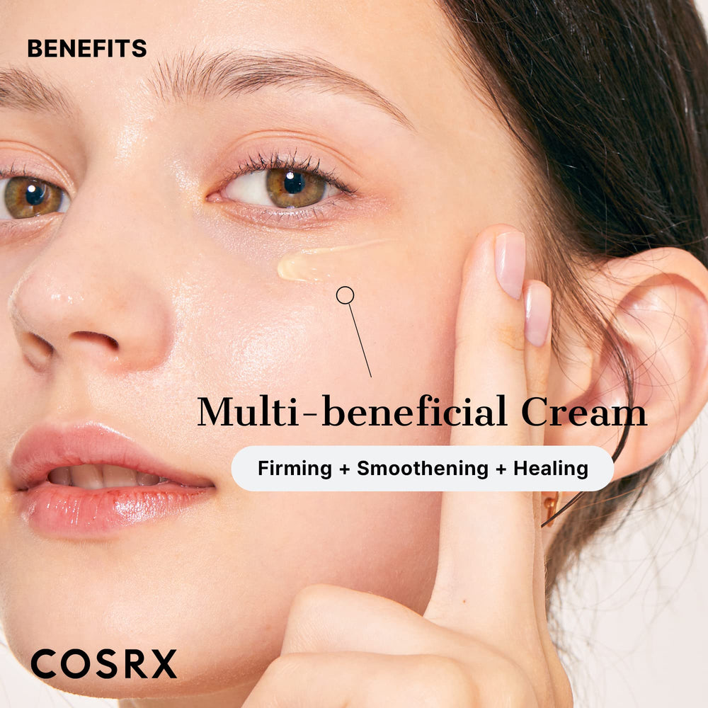 COSRX jar on bathroom counter in lifestyle setting suggesting nightly routine ease