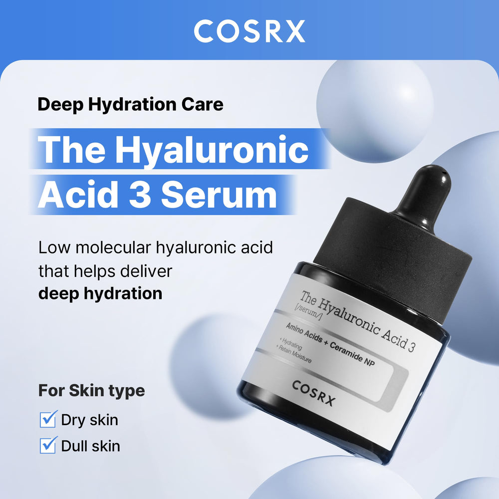 COSRX dropper dispensing clear hyaluronic serum demonstrating precise, mess-free application benefit