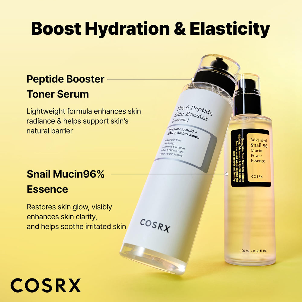 COSRX ingredient label close-up showing snail filtrate concentration benefit