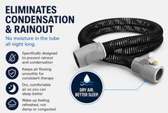 COSTAPARTAY tube connected to device at bedside demonstrating comfortable use