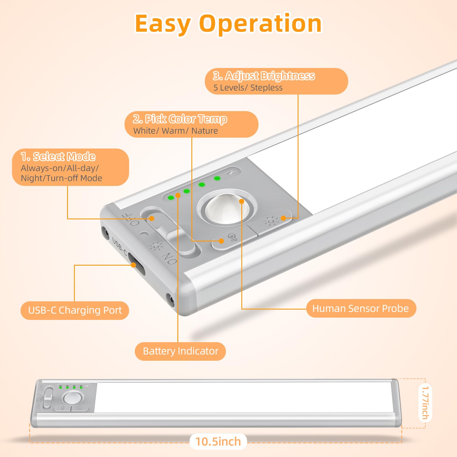 Cosycube in closet showing motion-activated lighting for hands-free access benefit