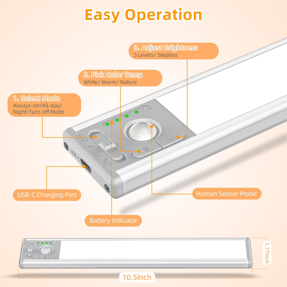 Cosycube in closet showing motion-activated lighting for hands-free access benefit