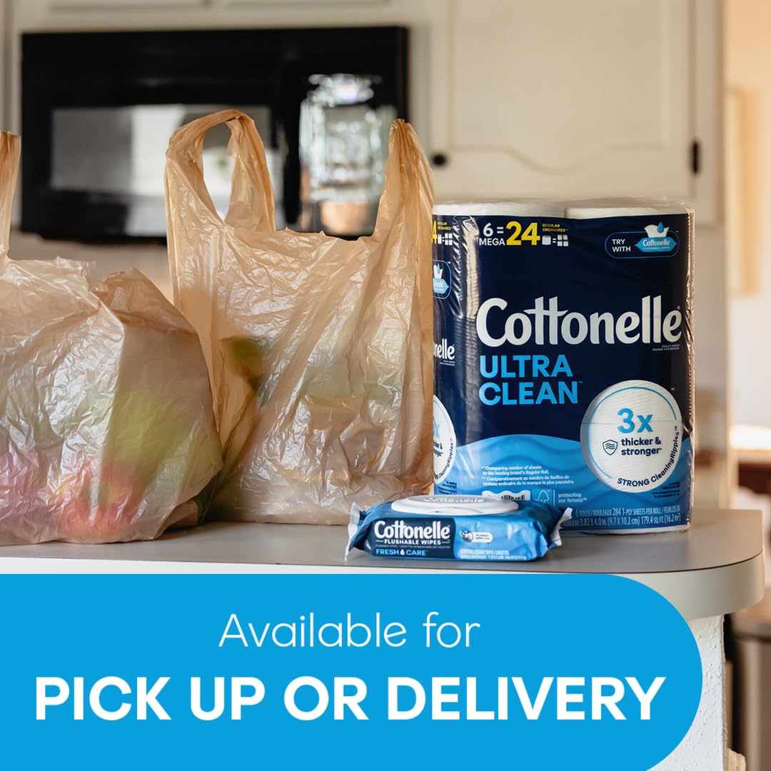 Cottonelle open pack showing all 24 Family Mega Rolls ready to use
