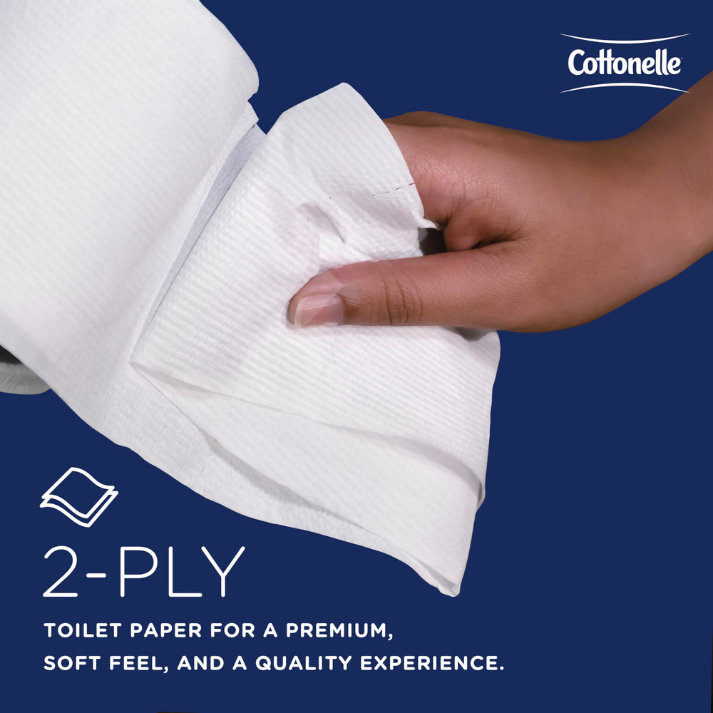 Cottonelle Professional roll loaded into a standard dispenser for easy replacement