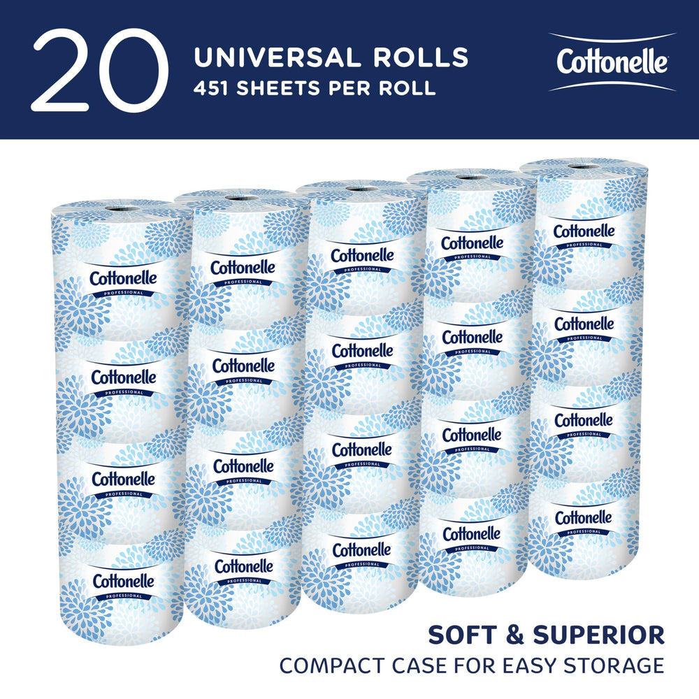 Cottonelle Professional individually wrapped roll emphasizing hygienic storage and easy handling