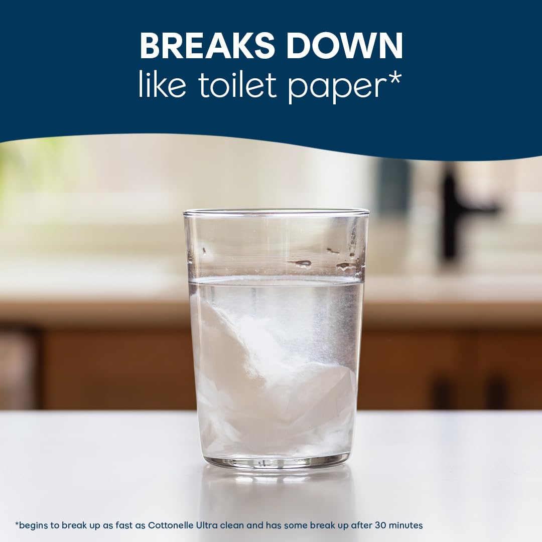 Cottonelle pull-apart dispensing detail for easy single-sheet use